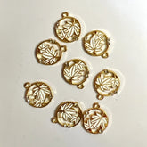 Round Leaf Charm - 1 Pcs